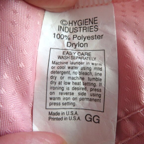 Vintage Fabric Shower Curtain Blouson Valance Pink Swiss Poka Dot Cottage NEW - Picture 8 of 9